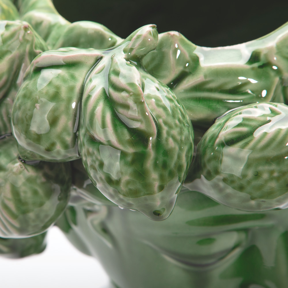 Mode Lemon Head Lady Vase 25x27cm Green Peter's of Kensington