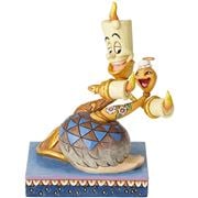 Disney - Beauty & The BeasT Lumiere & Feather Figurine