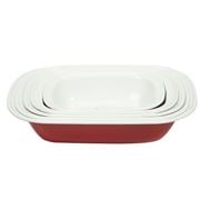 Falcon - Enamel Pie Dish Deluxe Red/White Set 5pce
