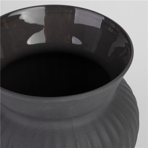 Peter's Flax Amity Vase Charcoal 11.5x11x11.5cm - Peter's of Kensington