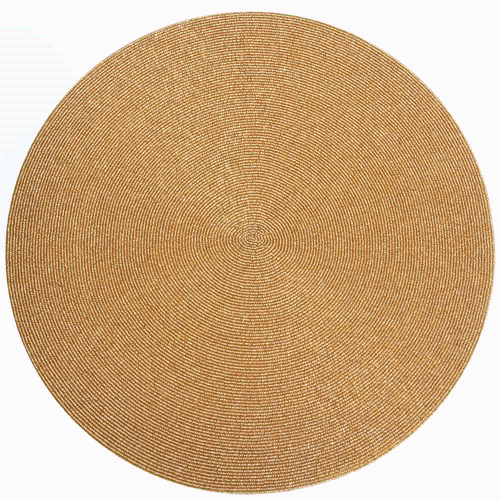Luxe by Peter's Placemat Beaded Gold 39cm Peter's of Kensington