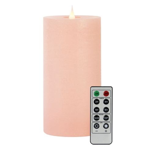 RSC - 3D Moving Flame Candle Straight Edge Medium Pink