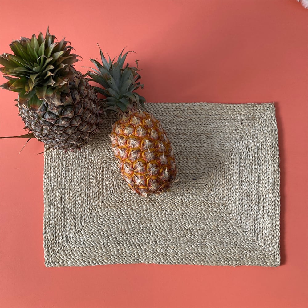 Carnival Handmade Jute Placemat Rectangle Natural Peter's of Kensington