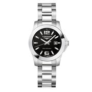 Longines - Conquest Black Dial Stainless Steel Watch 29.5mm
