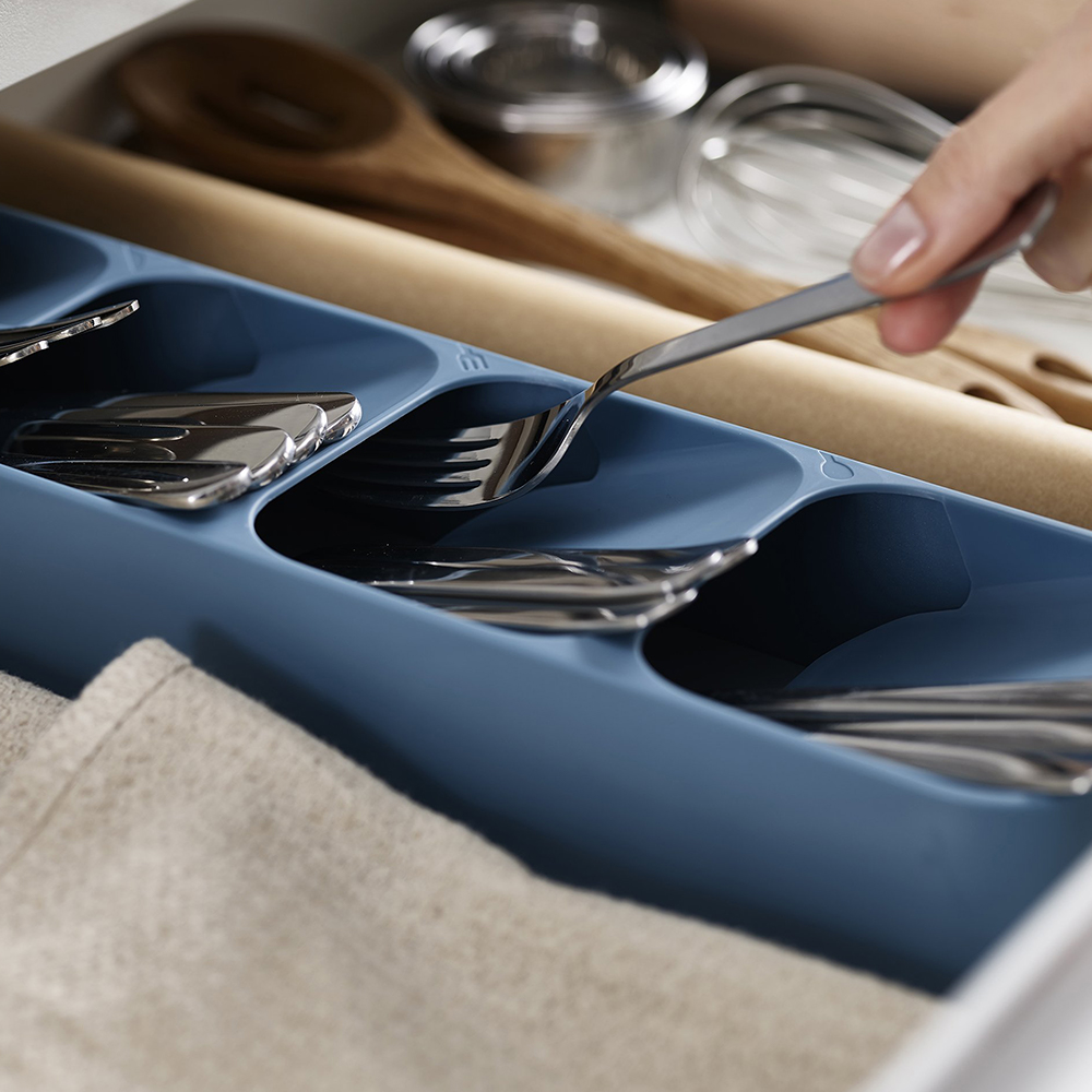 Joseph Joseph Drawer Store Cutlery Organizer Sky Blue Peter's of