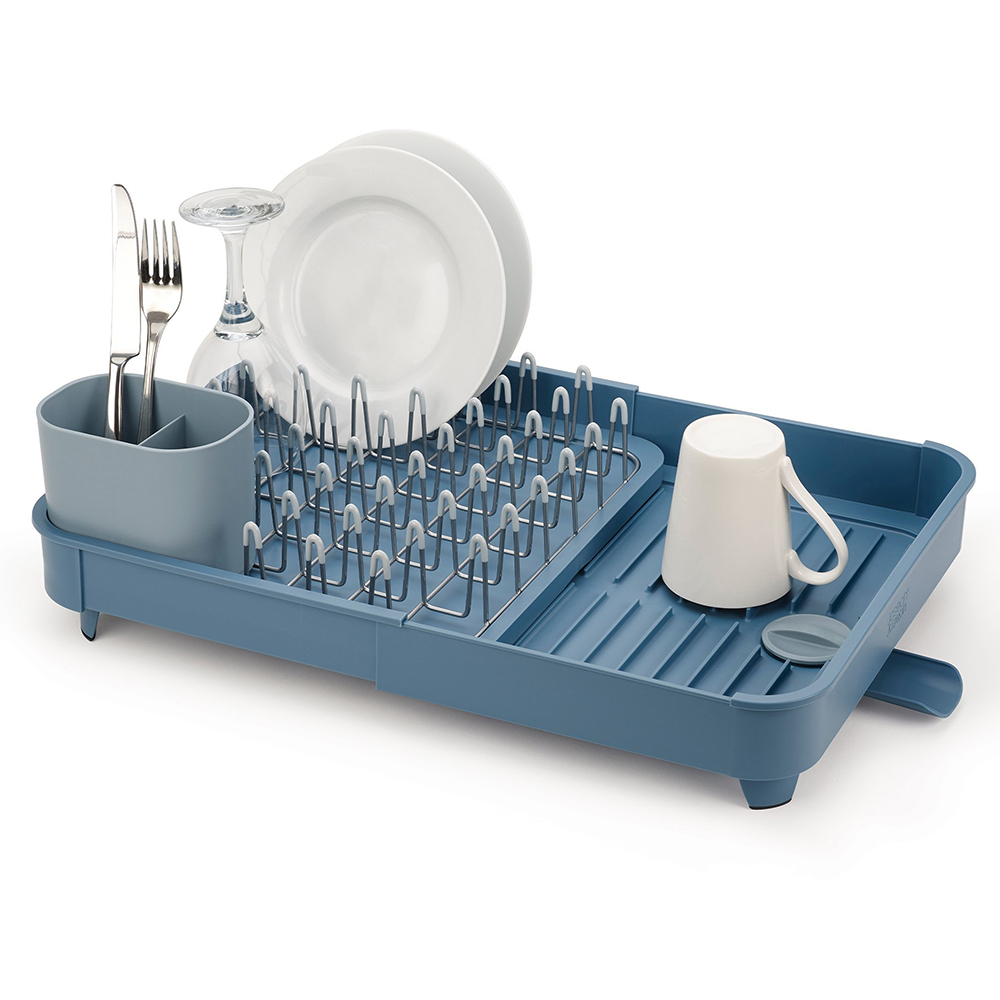 New joseph joseph expandable dish rack drainer sky blue ebay