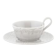 Bordallo Pinheiro - Rua Nova Tea Cup & Saucer Antique White