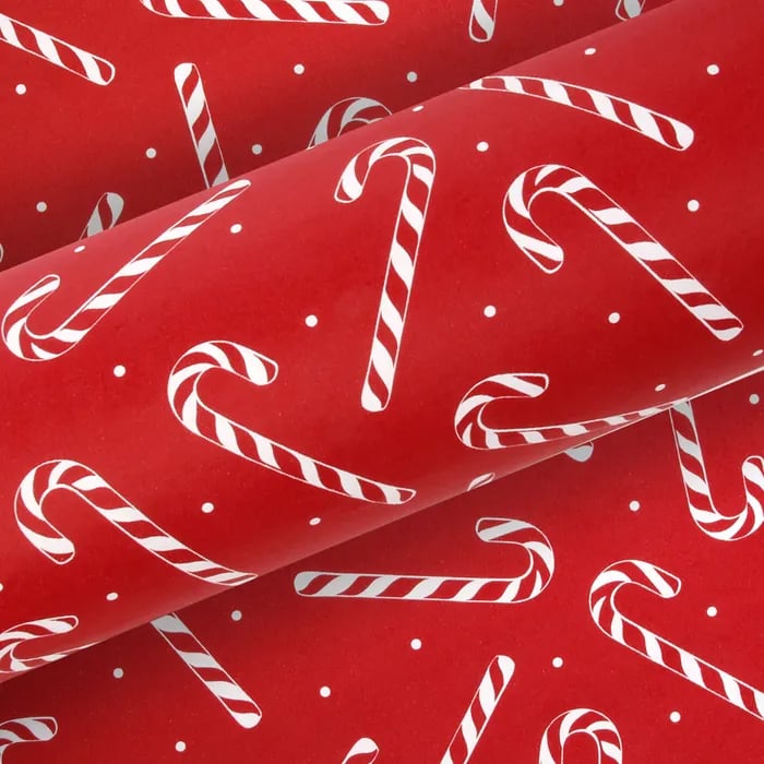 Candy Cane Wrapping Paper
 Vandoros Candy Cane Wrapping Paper Red