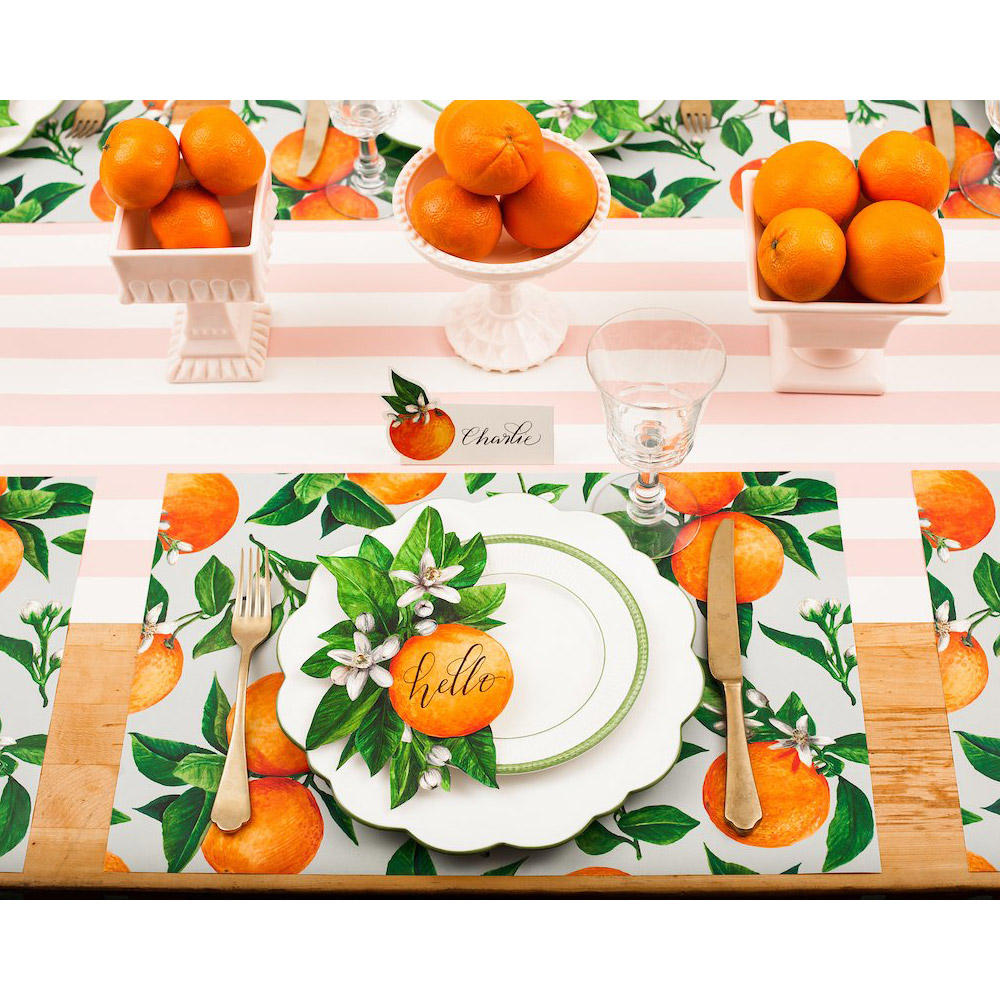 Hester & Cook Placemats Orange Orchard Set 24pce Peter's of Kensington