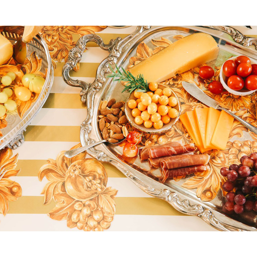 Hester & Cook Table Runner Stripe Gold Peter's of Kensington