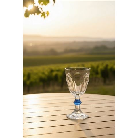 Mario Luca Giusti Rolling Stones Water Glass Clear/Blue - Peter's of Kensington