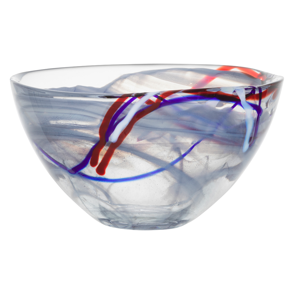 Kosta Boda - Contrast Bowl Small Grey 16cm | Peter's of Kensington