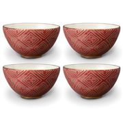 L'objet - Fortuny Jupon Cereal Bowls Red Set 4pce