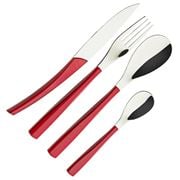 Degrenne - Quartz Mirror Finish Cutlery Red Set 24pce