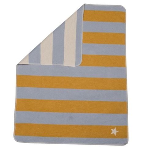 David Fussenegger - Juwel Set Blanket In Puppet Monkey Yellow Stripe