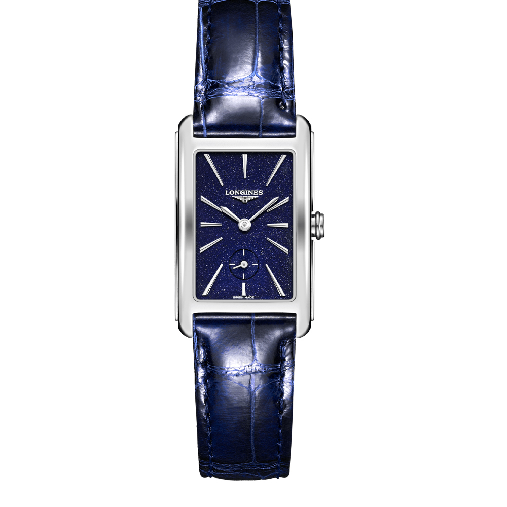 Longines - DolceVita Blue Dial Leather Strap Watch 37x23.3mm | Peter's ...