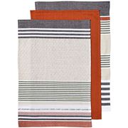 Ladelle - Intrinsic Text Kitchen Towel Assorted Rust Set 3pc