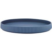 Ladelle - Linear Ribbed Round Platter Blue