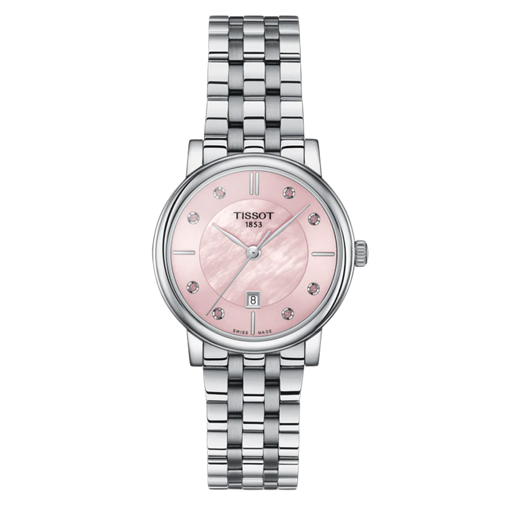 Tissot Carson Premium Pink MOP w Topaz Indices Watch 30mm