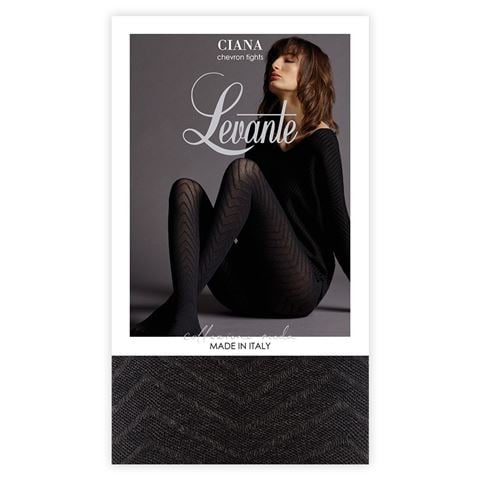 Levante - Ciana Chevron Tights Black Tall