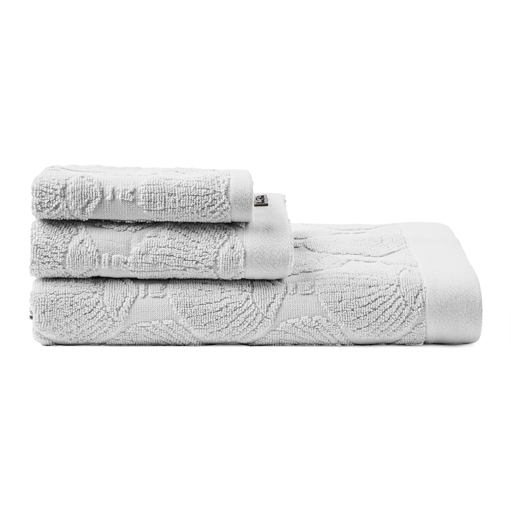 Florence Broadhurst Ikeda Bath Towel Light Grey 70x140cm Peter's of