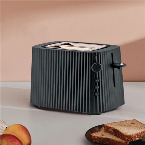Alessi - Plisse Electric 2 Slice Toaster Black