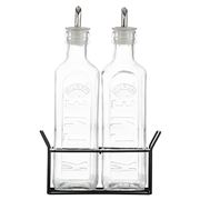 Kilner - Glass Oil Bottles & Metal Rack Set 3pce