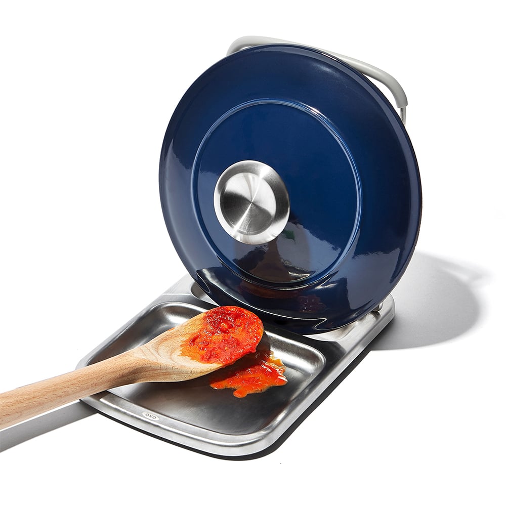 OXO Stainless Steel Spoon Rest with Lid Holder Peter's of Kensington