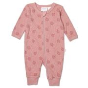 Marquise - Terry Towelling Strawberries Pink Zipsuit Size 00