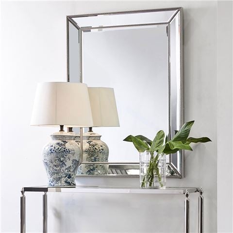 Cafe Lighting Zeta Wall Mirror Large Antique Silver - Peter's of Kensington