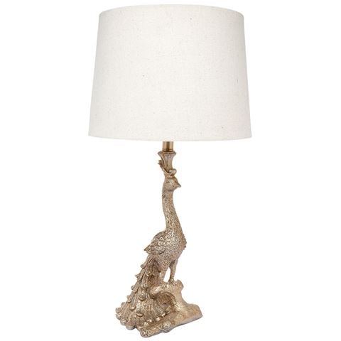 Cafe Lighting - Peacock Table Lamp Gold