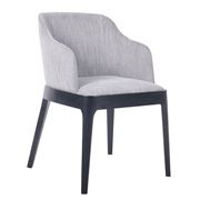 Cafe Lighting - Hayes Black Dining Chair Grey