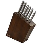 Global - Kyoto Stained Ash Knife Block Set 7pce