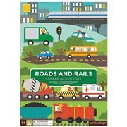 Petitcollage - Roads & Rails Sticker Activity Set