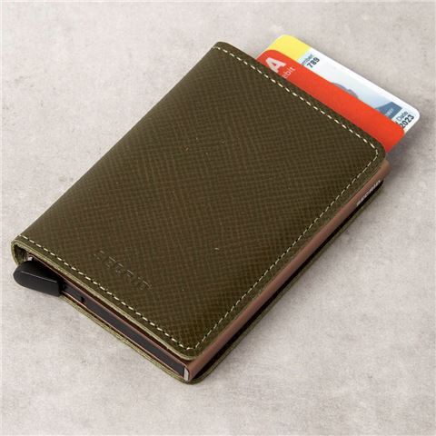 Secrid Slimwallet Saffiano, Olive