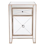 Cafe Lighting - Apolo Mirrored Bedside Table Antique Gold