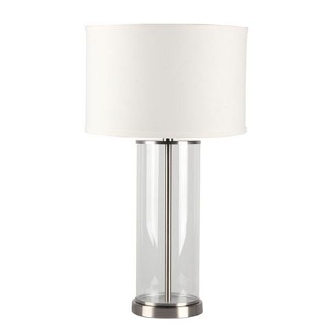 Cafe Lighting - Left Bank Table Lamp Nickel w White Shade