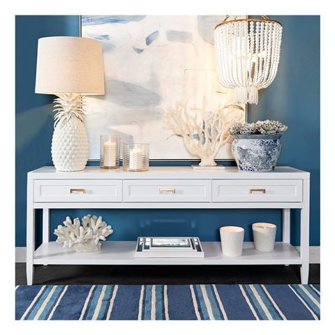 Cafe Lighting Soloman Console Table Large White - Peter's of Kensington