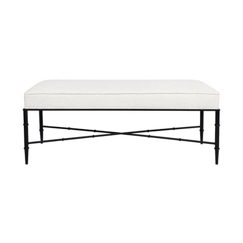 Cafe Lighting Hacienda Bench Ottoman Natural Linen - Peter's of Kensington