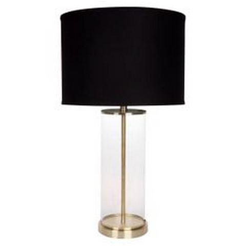Cafe Lighting - Left Bank Table Lamp Brass w Black Shade