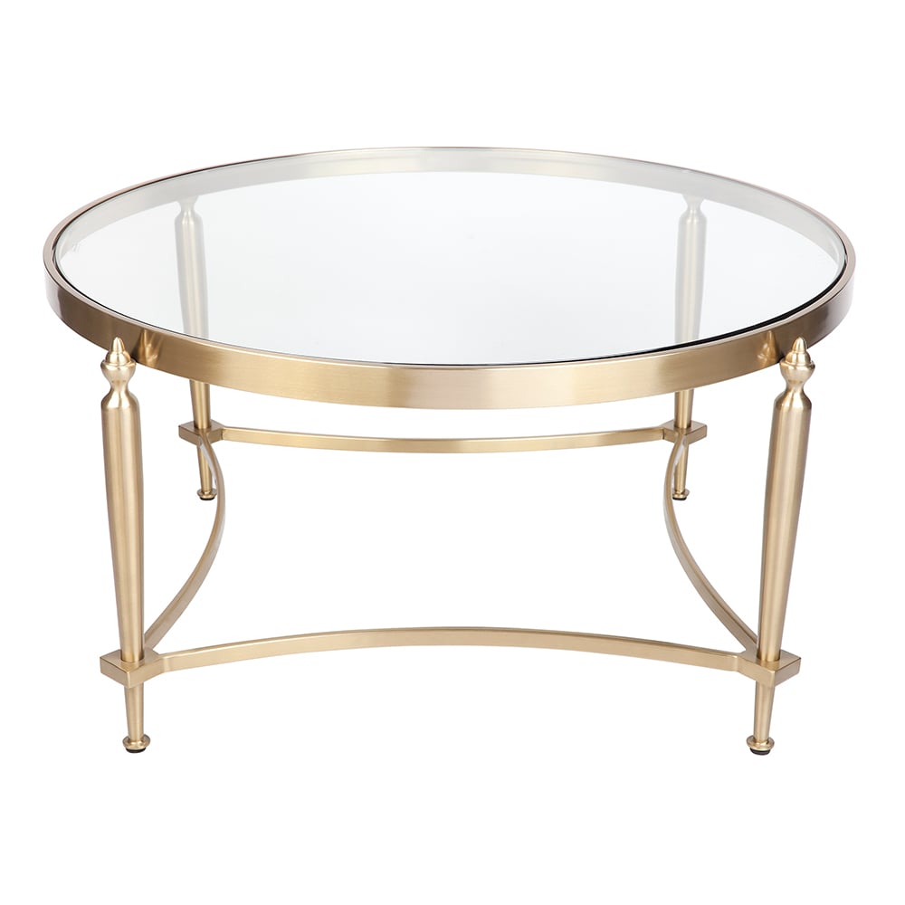 Cafe Lighting Jak Glass Coffee Table Gold Peter's of Kensington