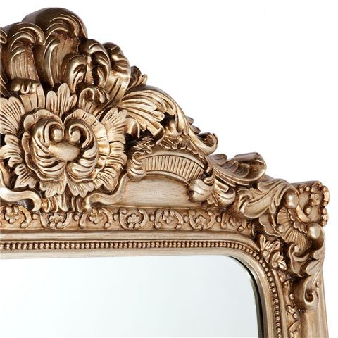 Cafe Lighting - Elizabeth Floor Mirror Antique Gold