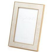 Flair Decor - Shagreen Photo Frame White & Gold 10x15cm