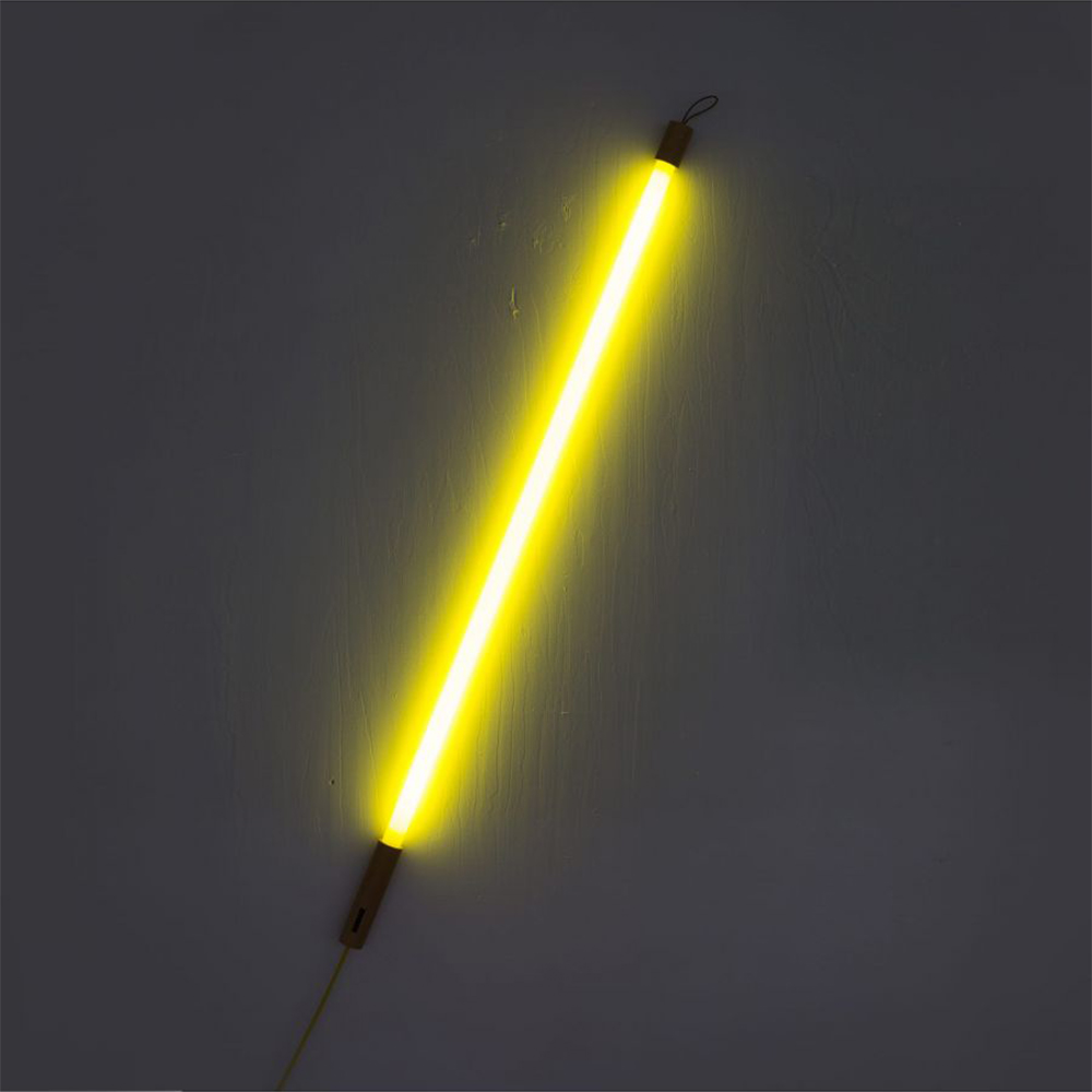 Seletti Linea Fluorescent LED Lamp Yellow 134.5cm Peter's of Kensington