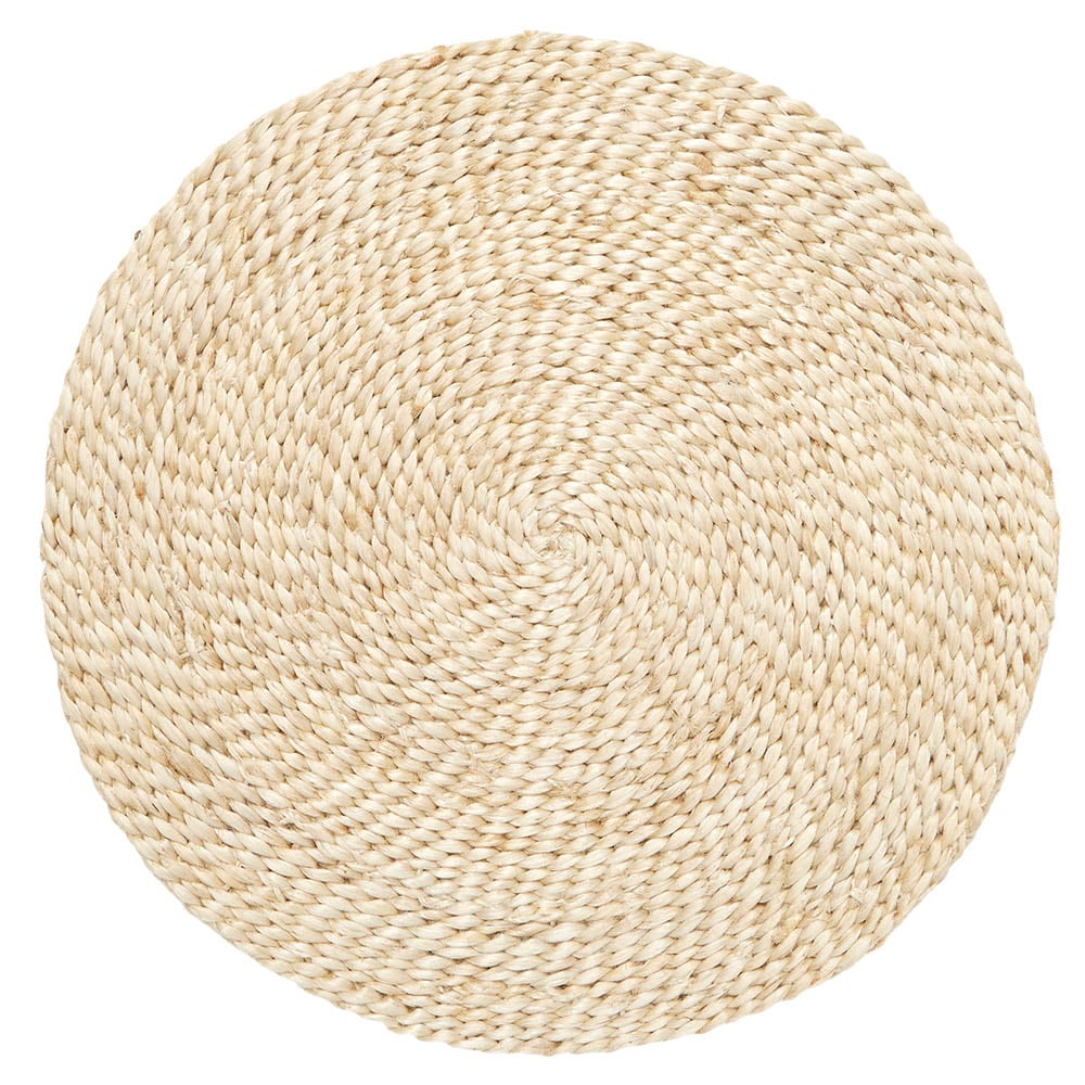 Carnival - Handmade Jute Round Placemat Natural 35cm 