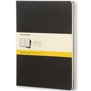Moleskine - Cahier Squared Notebook XL Black Set 3pce