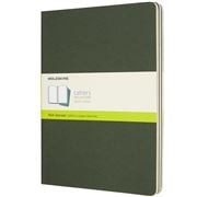 Moleskine - Cahier Plain Notebook XL Myrtle Green Set 3pce