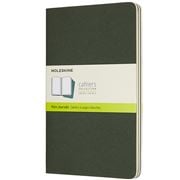 Moleskine - Cahier Plain Notebook Large Myrtle Green Set 3pc