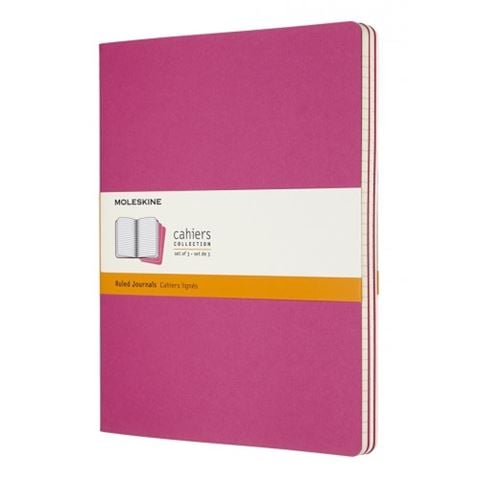 Moleskine Cahier Ruled Notebook Extra Large Pink Set 3pce - Peter's of Kensington