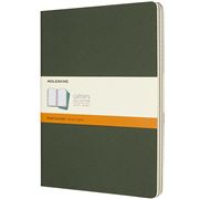 Moleskine - Cahier Ruled Notebook XL Myrtle Green Set 3pce